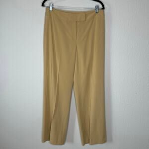 Evan-Picone Black Label Trousers Womens Stretch Wide Leg Pants Golden Tan Size 8